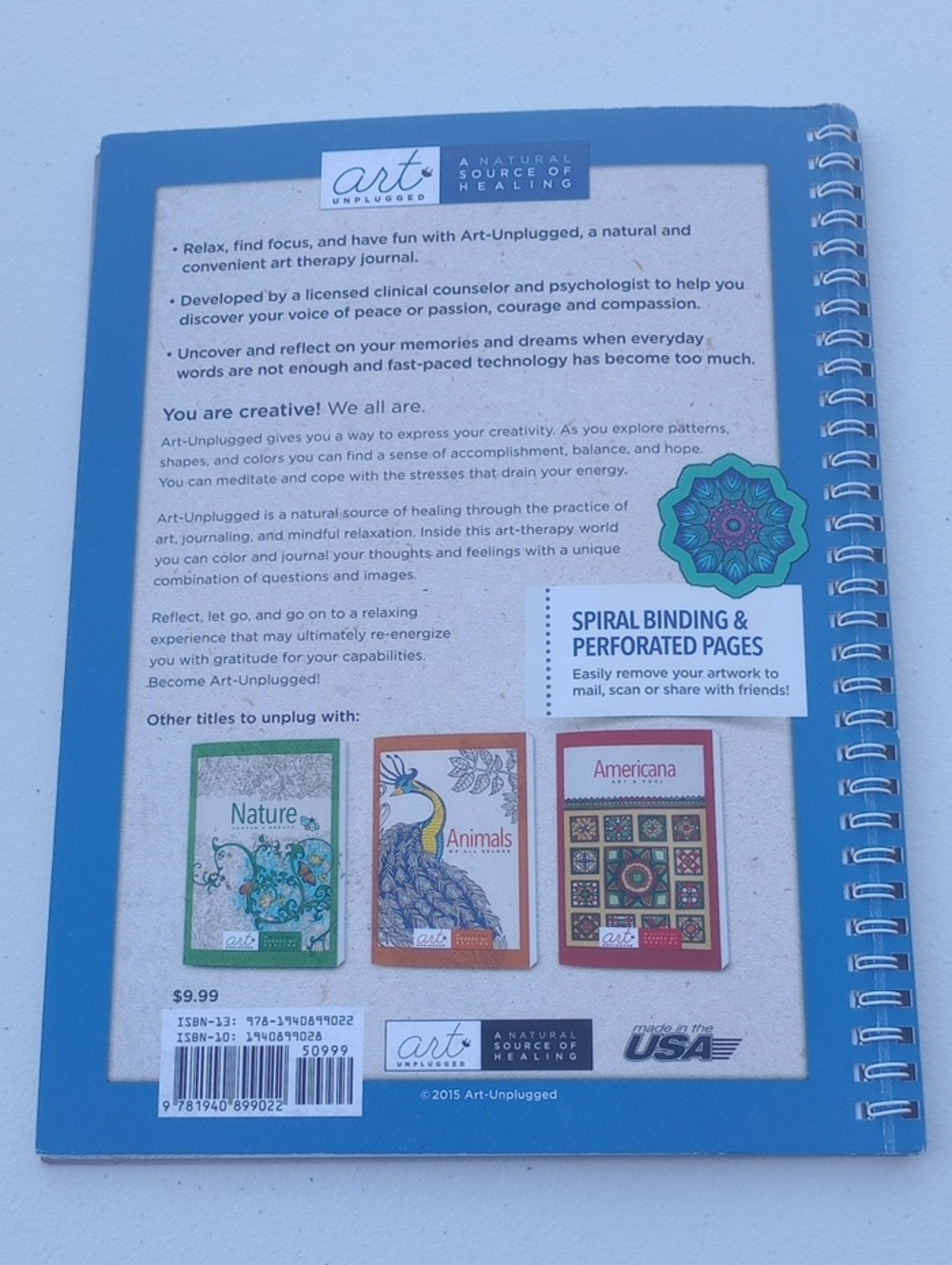 New Art Unplugged Adult Coloring Books - Animals, Playful Patterns, Mandalas - Picture 7 of 7